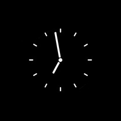 Minimalistic vector flat icon of a watch, crafted with a clean aesthetic, great for modern advertising campaigns or digital art.
