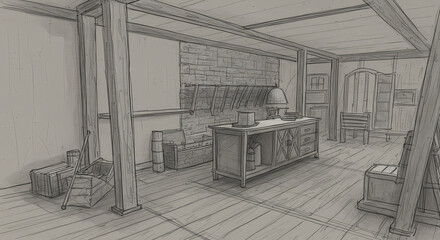 Sketchy Room Interior Design
