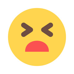 terrifying face emoticon