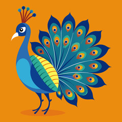 Obraz premium peacock vector illustration