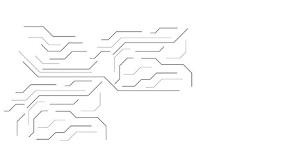 Abstract Circuit Board Design: Lines, Nodes, Connections, Technology, Innovation 