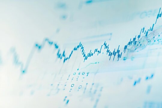 Close-up of financial charts showing fluctuating trends.  Detailed stock market graphs with various data points displayed.  Intricate data visualization of investment patterns