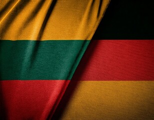 Lithuania and germany flag background