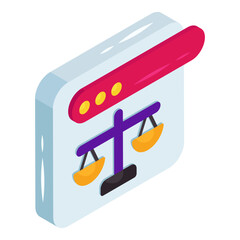 Vector design of justice scale