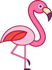 pink flamingo vector illustration