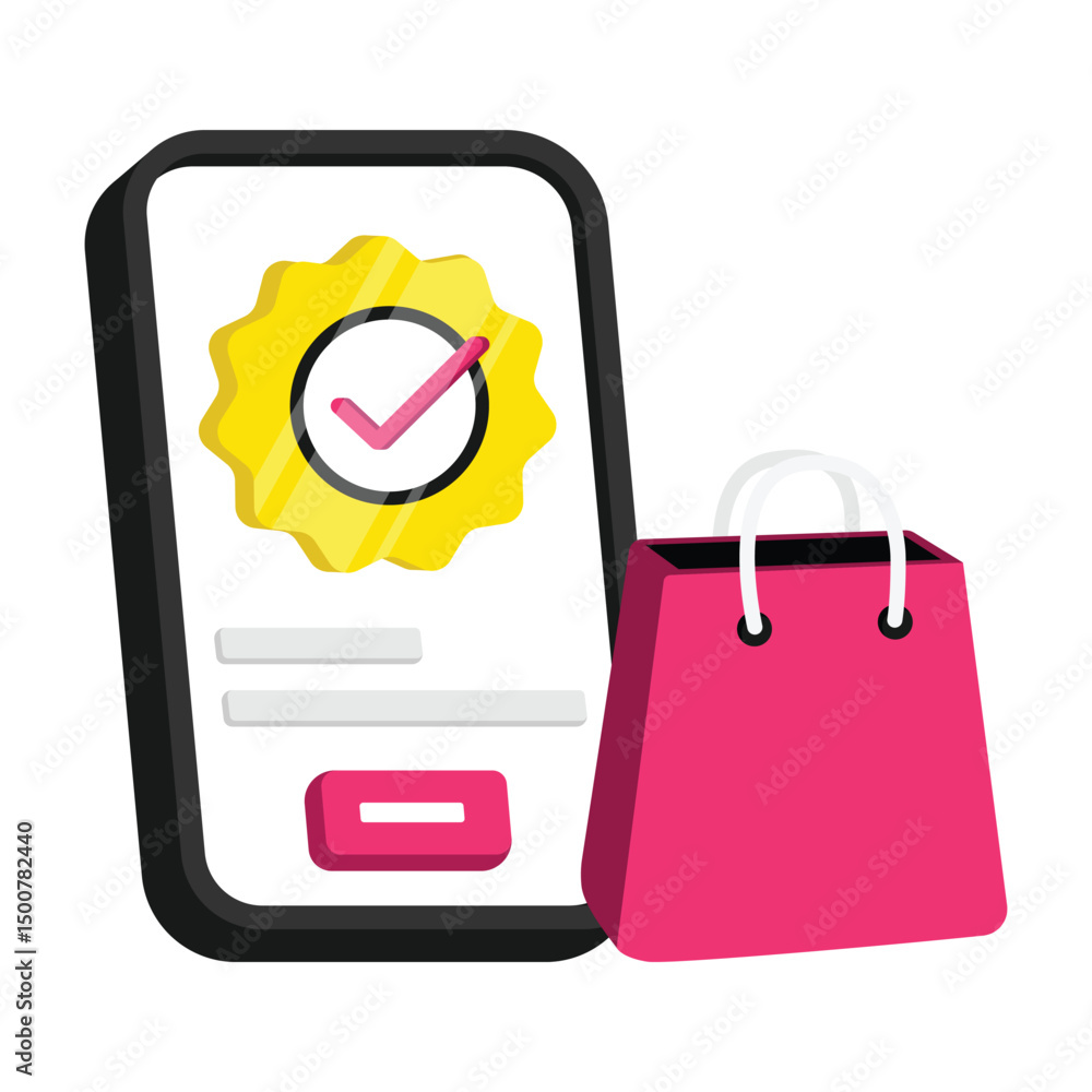 Poster check out vector style icon. eps 10 file