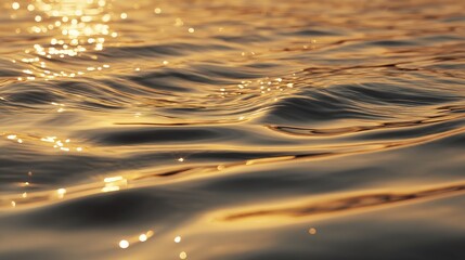 Soft ripple water reflections at golden hour, minimalist natural surface
