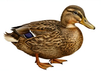 Obraz premium mallard duck isolated on white