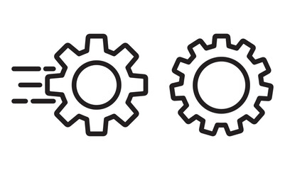 Gear setting icon, containing Cog wheel isolated on transparent background, icon for app or web site, gear PNG. vector illustration eps file.