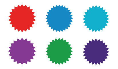 set of colorful stickers