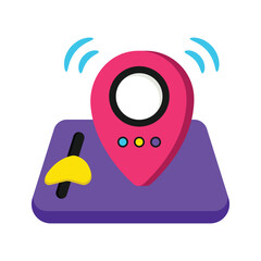 Map Pointer Vector style icon. Eps 10 file