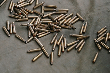 Ammunition Resting on Military Fabric