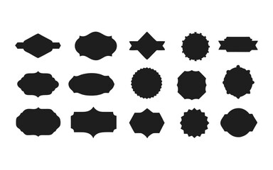 Set of Different type vintage label and badges shape collections. Vector illustration