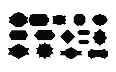 Set of Different type vintage label and badges shape collections. Vector illustration