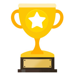 Champion trophy, gold cup. Winner prize, sport award, success concept.