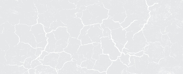 White old concrete wall grunge texture - wide banner format background with copy space for text. Grunge gray texture of chips, cracks, scratches, Soft white grunge. eps 10