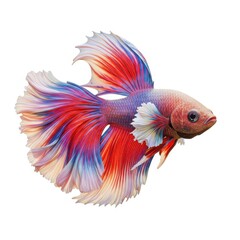 Obraz premium Vibrant Siamese Fighting Fish: A Stunning Display of Color and Grace