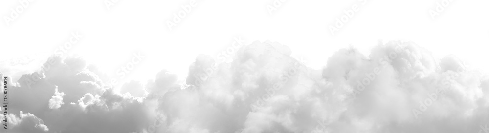 Wall mural cloud in the earth atmosphere that are about to become rain cloud. 3d rendering with isolated on tra