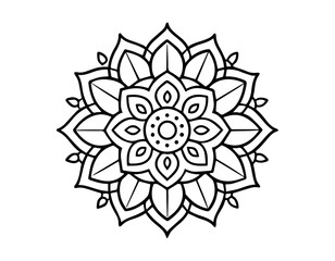 Intricate Mandala Digital Art | Decorative Ethnic Circle Ornament for Coloring and Design