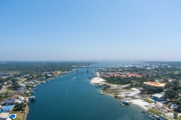 Naklejka premium Aerial view of the beach at Perdido Key