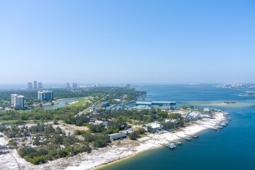 Aerial view of the beach at Perdido Key