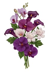 Fototapeta premium Vibrant Purple Lilac Flower Bunch - Garden Theme