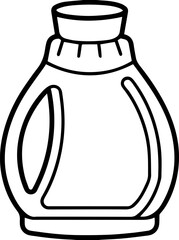mobil jar outline vector illustration, coloring book page line art