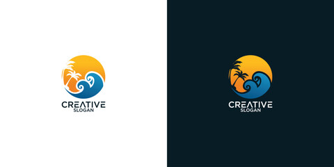 sea ​​logo design vector