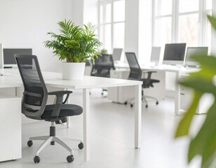 Modern Minimalist Office Workspace Design Clean, Bright, and Productive