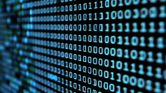 Abstract Binary Code Matrix, Digital Data Stream