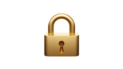 Gold padlock icon on black background