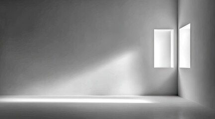 Empty room, light streams in