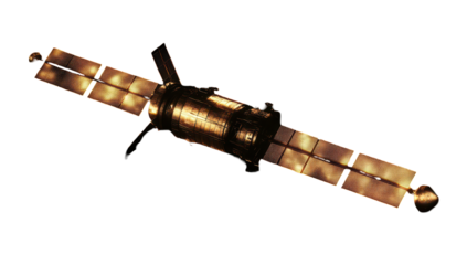 Spacecraft with solar panels