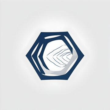 Abstract Hexagon Tunnel Illustration