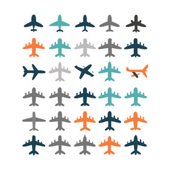 Illustration Vector graphic of plane icon. Fit for traffic, public, passenger etc. airplane icon.Illustration Vector graphic of Plane Formation icon template.gmail send icon airplane.icon a5 airplane.