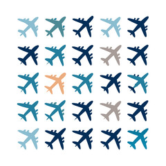 Illustration Vector graphic of plane icon. Fit for traffic, public, passenger etc. airplane icon.Illustration Vector graphic of Plane Formation icon template.gmail send icon airplane.icon a5 airplane.