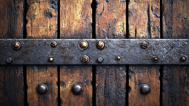 Rustic metal plate texture, ship deck background