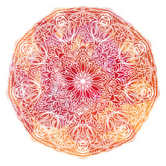 vector abstract pattern Mandala art. Clipart isolated on white background