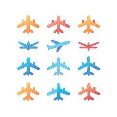 Illustration Vector graphic of plane icon. Fit for traffic, public, passenger etc. airplane icon.Illustration Vector graphic of Plane Formation icon template.gmail send icon airplane.icon a5 airplane.