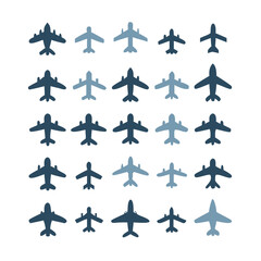 Illustration Vector graphic of plane icon. Fit for traffic, public, passenger etc. airplane icon.Illustration Vector graphic of Plane Formation icon template.gmail send icon airplane.icon a5 airplane.