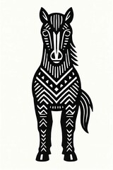 Fototapeta premium Horse illustration on white background