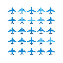 Illustration Vector graphic of plane icon. Fit for traffic, public, passenger etc. airplane icon.Illustration Vector graphic of Plane Formation icon template.gmail send icon airplane.icon a5 airplane.
