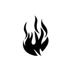 black fire silhouette icon