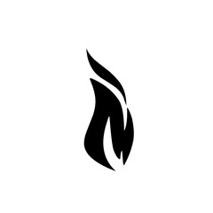 black fire silhouette icon