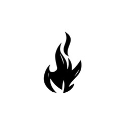 black fire silhouette icon