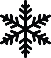 Winter holiday snowflake design element on white