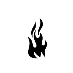 black fire silhouette icon