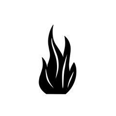 black fire silhouette icon