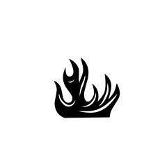 black fire silhouette icon