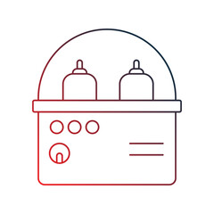 pasteurisation gradient outline icon with white background vector stock illustration